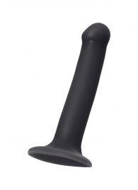 Черный фаллос на присоске Silicone Bendable Dildo M - 18 см. - Strap-on-me - купить с доставкой в Арзамасе