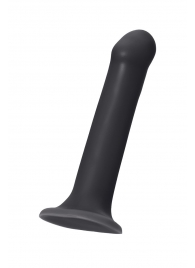 Черный фаллос на присоске Silicone Bendable Dildo L - 19 см. - Strap-on-me - купить с доставкой в Арзамасе