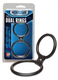 Чёрное двойное эрекционное кольцо Dual Rings Black - Dream Toys - в Арзамасе купить с доставкой