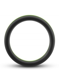 Черно-зеленое эрекционное кольцо Silicone Go Pro Cock Ring - Blush Novelties - в Арзамасе купить с доставкой