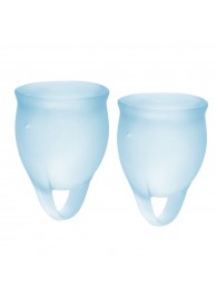 Набор голубых менструальных чаш Feel confident Menstrual Cup - Satisfyer - купить с доставкой в Арзамасе
