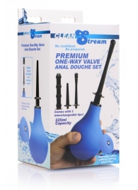 Анальный душ с 3 насадками Premium One-way Valve Anal Douche Set - XR Brands - купить с доставкой в Арзамасе