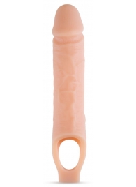 Телесный реалистичный фаллоудлинитель 10 Inch Silicone Cock Sheath Penis Extender - 25,4 см. - Blush Novelties - в Арзамасе купить с доставкой