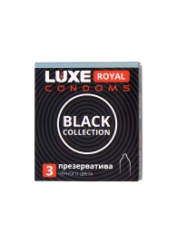 Черные презервативы LUXE Royal Black Collection - 3 шт. - Luxe - купить с доставкой в Арзамасе