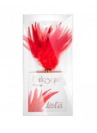 Красный перьевой тиклер Plume - 23 см. - Lola Lingerie - купить с доставкой в Арзамасе