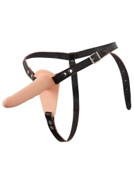 Телесный поясной страпон с вибрацией Vibrating Strap-On - 15,7 см. - Orion - купить с доставкой в Арзамасе