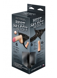 Черный пояс для женщин BEST SELECT с 3 насадками - LOVETOY (А-Полимер) - купить с доставкой в Арзамасе