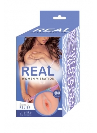 Телесный вибромастурбатор-вагина Real Women Vibration - Real - в Арзамасе купить с доставкой