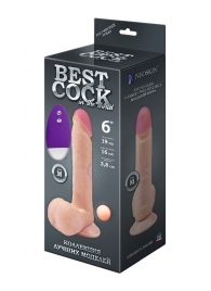 Телесный вибромассажёр-реалистик BEST COCK 6  - 19 см. - LOVETOY (А-Полимер)