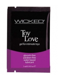 Лубрикант на водной основе для использования с игрушками WICKED Toy Love - 3 мл. - Wicked - купить с доставкой в Арзамасе