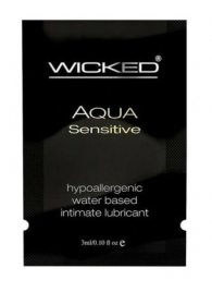 Мягкий лубрикант на водной основе WICKED AQUA Sensitive - 3 мл. - Wicked - купить с доставкой в Арзамасе