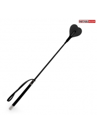 Черный стек с наконечником-сердечком - 54 см. - Notabu - купить с доставкой в Арзамасе