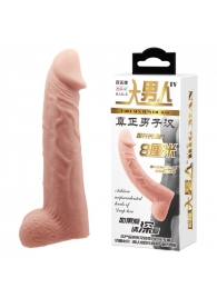 Телесная реалистичная насадка-удлинитель на пенис - 21 см. - Baile - в Арзамасе купить с доставкой