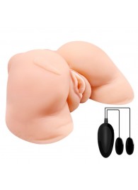 Телесная вибровагина Julie с 2 рабочими отверстиями - Baile - в Арзамасе купить с доставкой