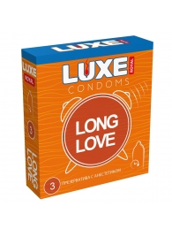 Презервативы с продлевающим эффектом LUXE Royal Long Love - 3 шт. - Luxe - купить с доставкой в Арзамасе