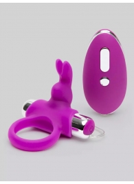 Лиловое виброкольцо с пультом ДУ Remote Control Cock Ring - Happy Rabbit - в Арзамасе купить с доставкой