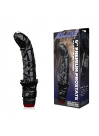 Черный вибромассажер простаты 6  Premium Prostate Massager - BlueLine - в Арзамасе купить с доставкой