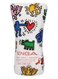 Мастурбатор-туба Keith Haring Soft Tube CUP - Tenga - в Арзамасе купить с доставкой