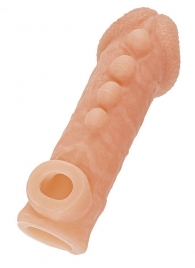 Телесная закрытая насадка с шишечками Cock Sleeve Size S - 13,8 см. - KOKOS - в Арзамасе купить с доставкой