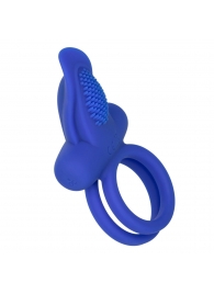 Синее перезаряжаемое эрекционное кольцо Silicone Rechargeable Dual Pleaser Enhancer - California Exotic Novelties - в Арзамасе купить с доставкой