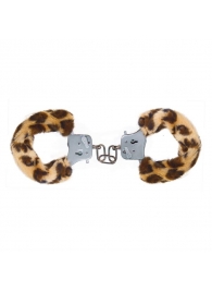 Наручники с леопардовым мехом Furry Fun Cuffs Leopard - Toy Joy - купить с доставкой в Арзамасе