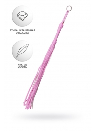 Розовый флоггер Anonymo - 64 см. - ToyFa - купить с доставкой в Арзамасе