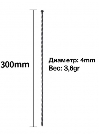 Черный уретральный стимулятор из силикона - 30 см. - Rubber Tech Ltd - купить с доставкой в Арзамасе