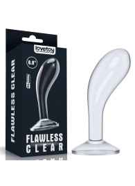 Прозрачный стимулятор простаты Flawless Clear Prostate Plug - 15 см. - Lovetoy - в Арзамасе купить с доставкой