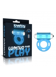 Голубое, светящееся в темноте эрекционное виброкольцо Lumino Play Vibrating Penis Ring - Lovetoy - в Арзамасе купить с доставкой