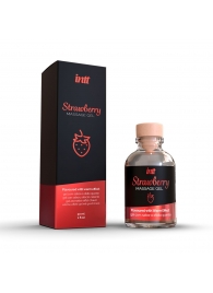 Массажный гель с ароматом клубники Strawberry - 30 мл. - INTT - купить с доставкой в Арзамасе