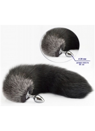 Серебристая анальная пробка с хвостом - Sitabella в Арзамасе Серебристая анальная пробка с хвостом - Sitabella