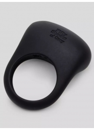 Черное эрекционное виброкольцо Sensation Rechargeable Vibrating Love Ring - Fifty Shades of Grey - в Арзамасе купить с доставкой