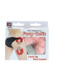 Металлические наручники с розовой меховой опушкой METAL HANDCUFF WITH PLUSH PINK - Dream Toys - купить с доставкой в Арзамасе