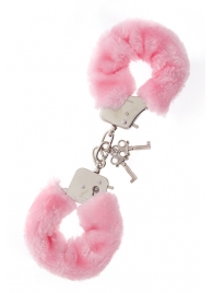 Металлические наручники с розовой меховой опушкой METAL HANDCUFF WITH PLUSH PINK - Dream Toys - купить с доставкой в Арзамасе