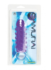 Закрытая фиолетовая насадка с пупырышками SAMURAI PENIS SLEEVE PURPLE - 14,5 см. - NMC - в Арзамасе купить с доставкой