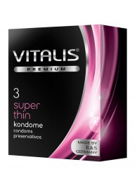 Ультратонкие презервативы VITALIS PREMIUM super thin - 3 шт. - Vitalis - купить с доставкой в Арзамасе