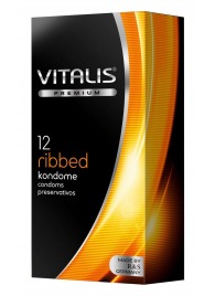 Ребристые презервативы VITALIS PREMIUM ribbed - 12 шт. - Vitalis - купить с доставкой в Арзамасе