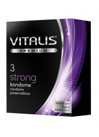 Презервативы с утолщенной стенкой VITALIS PREMIUM strong - 3 шт. - Vitalis - купить с доставкой в Арзамасе