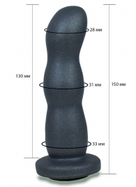 Черная анальная рельефная насадка-фаллоимитатор - 15 см. - LOVETOY (А-Полимер) - купить с доставкой в Арзамасе