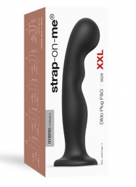 Черная насадка Strap-On-Me Dildo Plug P G size XXL - Strap-on-me - купить с доставкой в Арзамасе