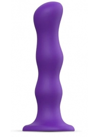 Фиолетовая насадка Strap-On-Me Dildo Geisha Balls size M - Strap-on-me - купить с доставкой в Арзамасе