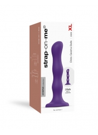 Фиолетовая насадка Strap-On-Me Dildo Geisha Balls size XL - Strap-on-me - купить с доставкой в Арзамасе