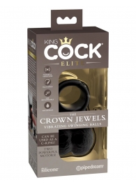 Черная вибронасадка King Cock Ellite The Crown Jewels - Pipedream - в Арзамасе купить с доставкой