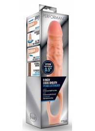 Телесная насадка на пенис 9 Inch Cock Sheath Extender - 22,2 см. - Blush Novelties - в Арзамасе купить с доставкой