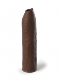 Коричневая насадка-удлинитель Uncut Silicone Penis Enhancer - 17,8 см. - Pipedream - в Арзамасе купить с доставкой