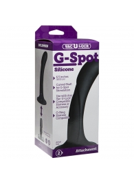 Черная изогнутая насадка Vac-U-Lock G-Spot - 16,5 см. - Doc Johnson - купить с доставкой в Арзамасе