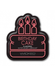 Лубрикант на водной основе со вкусом торта с кремом Wicked Aqua Birthday cake - 3 мл. - Wicked - купить с доставкой в Арзамасе