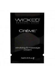 Крем для массажа и мастурбации Wicked Stroking and Massage Creme - 3 мл. - Wicked - купить с доставкой в Арзамасе