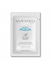 Легкий лубрикант на водной основе Wicked Simply AQUA - 3 мл. - Wicked - купить с доставкой в Арзамасе