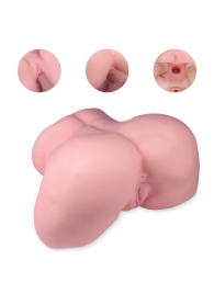 Реалистичный мастурбатор-полуторс с 2 рабочими отверстиями - S-HANDE - в Арзамасе купить с доставкой